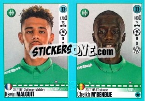 Sticker Kévin Malcuit / Cheikh M'Bengue - FOOT 2016-2017 - Panini