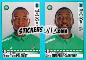 Sticker Pierre-Yves Polomat / Kévin Theophile-Catherine - FOOT 2016-2017 n. 784 - Panini