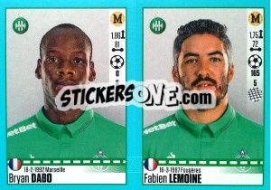 Sticker Bryan Dabo / Fabien Lemoine - FOOT 2016-2017 n. 788 - Panini