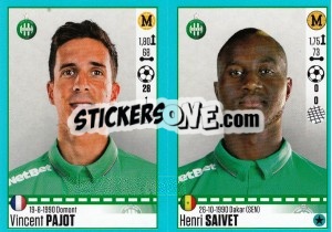 Sticker Vincent Pajot / Henri Saivet - FOOT 2016-2017 n. 790 - Panini