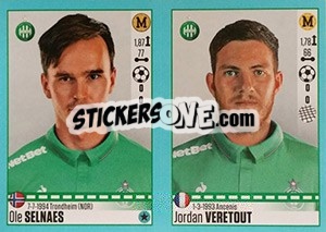 Sticker Ole Selnaes / Jordan Veretout - FOOT 2016-2017 n. 792 - Panini