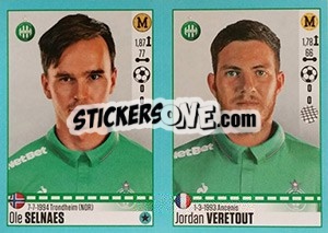 Sticker Ole Selnaes / Jordan Veretout - FOOT 2016-2017 - Panini