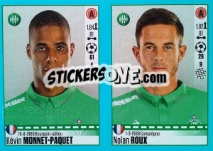Sticker Kévin Monnet-Paquet / Nolan Roux - FOOT 2016-2017 n. 796 - Panini