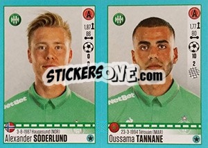 Sticker Alexander Soderlund / Oussama Tannane - FOOT 2016-2017 - Panini