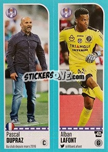 Sticker Pascal Dupraz / Alban Lafont - FOOT 2016-2017 - Panini