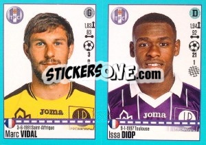 Sticker Marc Vidal / Issa Diop - FOOT 2016-2017 n. 820 - Panini