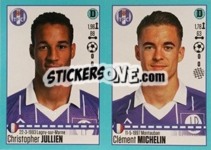 Sticker Christopher Jullien / Clément Michelin - FOOT 2016-2017 n. 822 - Panini