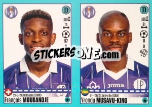 Sticker François Moubandje - Yrondu Musavu-King - FOOT 2016-2017 n. 824 - Panini