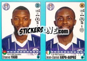 Sticker Steeve Yago / Jean-Daniel Akpa-Akpro - FOOT 2016-2017 n. 828 - Panini