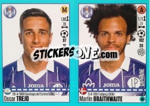 Sticker Oscar Trejo / Martin Braithwaite - FOOT 2016-2017 n. 838 - Panini