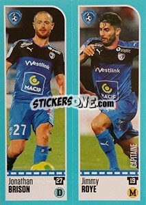 Sticker Jonathan Brison / Jimmy Roye - FOOT 2016-2017 n. 889 - Panini