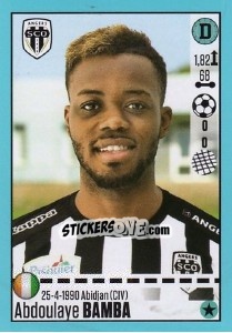 Cromo Abdoulaye Bamba (Angers) - FOOT 2016-2017 - Panini