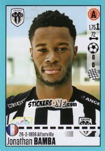 Sticker Jonathan Bamba (Angers) - FOOT 2016-2017 n. T3 - Panini