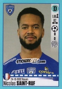 Sticker Nicolas Saint-Ruf (Bastia) - FOOT 2016-2017 n. T7 - Panini