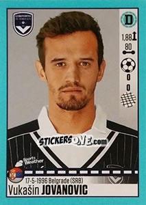 Sticker Vukasin Jovanovic (Bordeaux) - FOOT 2016-2017 n. T9 - Panini