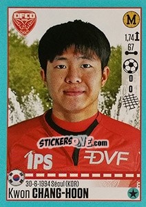 Sticker Kwon Chang-Hoon (Dijon) - FOOT 2016-2017 - Panini