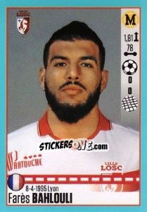 Sticker Fares Bahlouli (Lille) - FOOT 2016-2017 - Panini