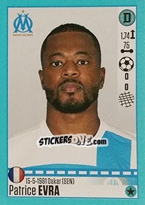 Sticker Patrice Evra (Marseille) - FOOT 2016-2017 - Panini