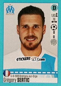 Sticker Gregory Sertic (Marseille) - FOOT 2016-2017 n. T23 - Panini