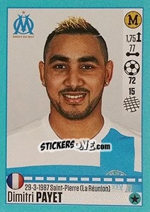 Sticker Dimitri Payet (Marseille) - FOOT 2016-2017 - Panini