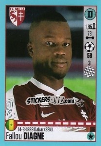 Cromo Fallou Diagne (Metz) - FOOT 2016-2017 n. T26 - Panini