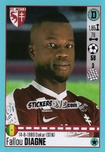 Cromo Fallou Diagne (Metz) - FOOT 2016-2017 - Panini