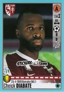 Sticker Cheick Diabate (Metz) - FOOT 2016-2017 n. T27 - Panini