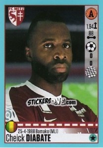 Cromo Cheick Diabate (Metz) - FOOT 2016-2017 - Panini