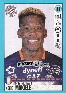 Sticker Nordi Mukiele (Montpellier) - FOOT 2016-2017 - Panini