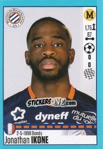 Sticker Jonathan Ikone (Montpellier) - FOOT 2016-2017 n. T31 - Panini