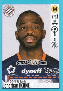 Cromo Jonathan Ikone (Montpellier) - FOOT 2016-2017 - Panini