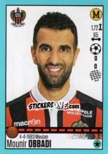 Sticker Mounir Obbadi (Nice) - FOOT 2016-2017 - Panini