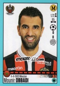Sticker Mounir Obbadi (Nice) - FOOT 2016-2017 n. T38 - Panini