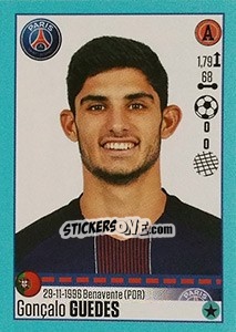 Sticker Gonçalo Guedes (Paris Saint-Germain) - FOOT 2016-2017 n. T42 - Panini