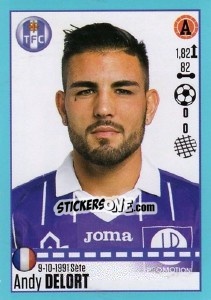 Cromo Andy Delort (Toulouse) - FOOT 2016-2017 - Panini