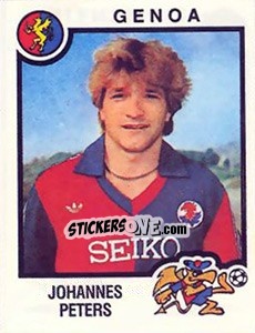 Figurina Johannes Peters - Calciatori 1982-1983 - Panini