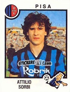 Figurina Attilio Sorbi - Calciatori 1982-1983 - Panini