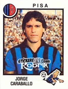 Sticker Jorge Caraballo - Calciatori 1982-1983 n. 208 - Panini