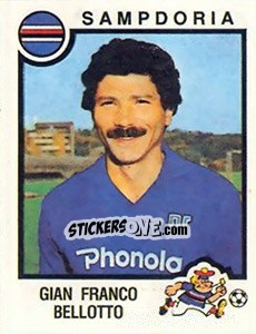 Sticker Gian Franco Bellotto - Calciatori 1982-1983 - Panini