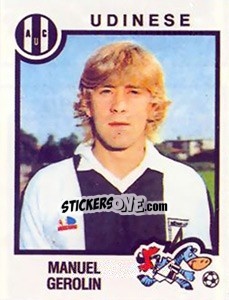 Figurina Manuel Gerolin - Calciatori 1982-1983 - Panini