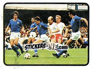 Figurina Italia - Polonia 0-0 - Calciatori 1982-1983 - Panini