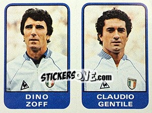 Sticker Dino Zoff / Claudio Gentile - Calciatori 1982-1983 n. 304 - Panini