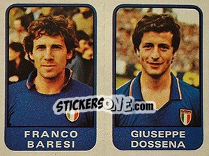 Sticker Franco Baresi / Giuseppe Dossena - Calciatori 1982-1983 n. 309 - Panini