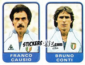 Sticker Franco Causio / Bruno Conti - Calciatori 1982-1983 n. 313 - Panini