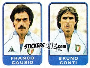 Figurina Franco Causio / Bruno Conti - Calciatori 1982-1983 - Panini