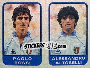 Figurina Paolo Rossi / Alessandro Altobelli - Calciatori 1982-1983 - Panini