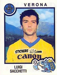 Sticker Luigi Sacchetti - Calciatori 1982-1983 - Panini