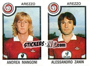 Sticker Andrea Mangoni / Alessandro Zanin - Calciatori 1982-1983 n. 354 - Panini