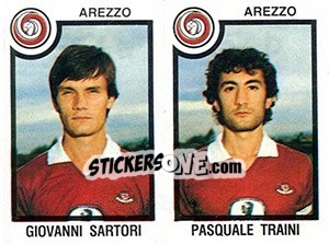 Sticker Giovanni Sartori / Pasquale Traini - Calciatori 1982-1983 - Panini