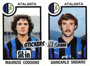 Sticker Maurizio Codogno / Giancarlo Snidaro - Calciatori 1982-1983 n. 363 - Panini